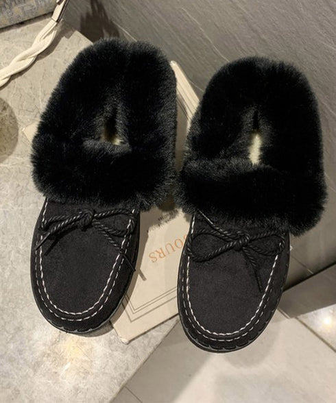 モカシン レディース ボアローファー冬靴 可愛い フェイクファーパンプス ぺたんこ 暖かい ムートンスリッポン スエード調 履きやすい ふわふわシューズ 疲れない 2LONG-007