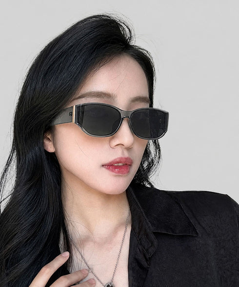 オーバルサングラスY2K韓国風伊達メガネ レトロ 可愛い 横長セルフレーム眼鏡小顔見せ スクエアめがねレディース 紫外線対策アイウェアメンズ大人べっ甲柄サングラス 2MANQI-001