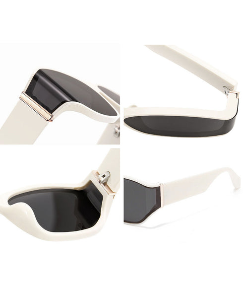 オーバルサングラスY2K韓国風伊達メガネ レトロ 可愛い 横長セルフレーム眼鏡小顔見せ スクエアめがねレディース 紫外線対策アイウェアメンズ大人べっ甲柄サングラス 2MANQI-001