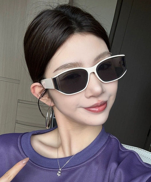 オーバルサングラスY2K韓国風伊達メガネ レトロ 可愛い 横長セルフレーム眼鏡小顔見せ スクエアめがねレディース 紫外線対策アイウェアメンズ大人べっ甲柄サングラス 2MANQI-001