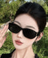 オーバルサングラスY2K韓国風伊達メガネ レトロ 可愛い 横長セルフレーム眼鏡小顔見せ スクエアめがねレディース 紫外線対策アイウェアメンズ大人べっ甲柄サングラス 2MANQI-001
