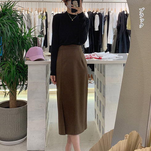 長袖プルオーバー レディース カットソー シンプル ロングスリーブ Tシャツ 重ね着 無地インナートップス プチハイネック 春秋冬 韓国 ベーシック 肌着 着やせ 2OUMAL-001