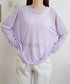 シアートップス重ね着クルーネックTシャツ ドロップショルダーロンt ゆったりシルエット 薄手トップス UV対策 透け感春夏トップス 紫外線対策カットソー大人可愛い 2QMXUN-002