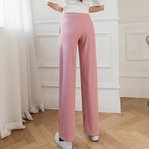 マタニティパンツプリーツワイドパンツ美脚 お腹リブ マタニティーボトムス 冷感タッチ ロングパンツ 体型カバー 着やせ ドレープパンツ 産前産後 妊婦服 おしゃれ 2QYQY-003