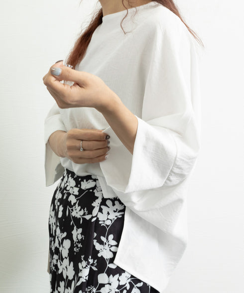 ブラウス レディース ドルマンカットソー クルーネック 薄手 プルオーバー ゆったり 大人女性夏服 無地 着やせトップス 30代40代 オフィスカジュアル 通勤服 2RIRI-004