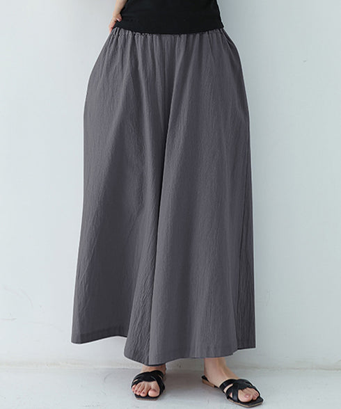 リラックスワイドパンツ キュロットパンツ レディース ハイウエスト フレアパンツ ゆったり 涼しげパンツ ナチュラル カジュアルスカンツ ポケット付きスカーチョ夏 2RIRI-011