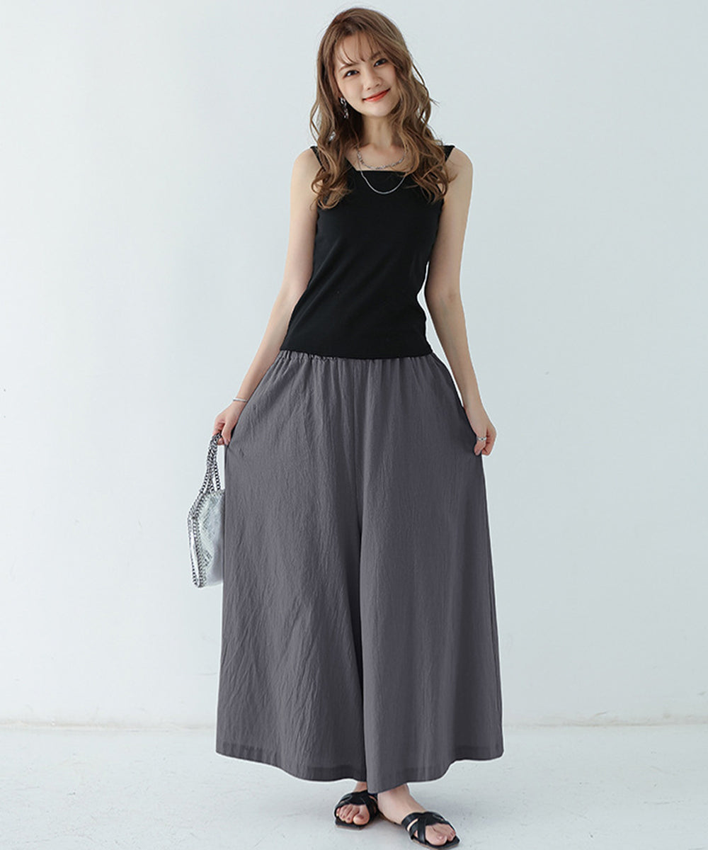 リラックスワイドパンツ キュロットパンツ