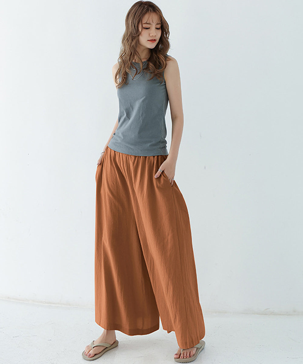 リラックスワイドパンツ キュロットパンツ