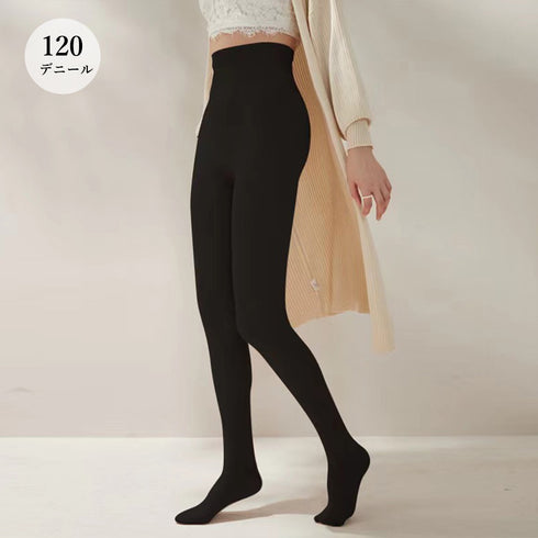 お腹引締め フェイクタイツ ヒップアップ 暖かタイツ 締め付け感なしレギンス 裏フリース 美脚フェイクストッキング ハイウエスト 無地ヌードスキンタイツ あったか 2RUIJIN-001