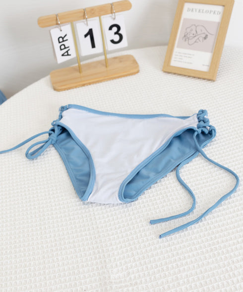 ラインホールドビキニ水着セット セクシー 美胸スイムウェア ワイヤー入り 胸ラインビキニ サイドレースアップショーツ 上下2点セット 着やせ 盛れる水着 大人女子 2SHENGYU-001