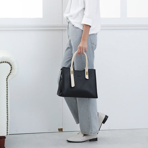 トートバッグ レディースショルダーバッグ バイカラー 3way 斜めがけバッグ 大容量 ハンドバッグ 大人女子 PUレザーかばん オフィスカジュアル 肩掛けかばん 2SSHU-001