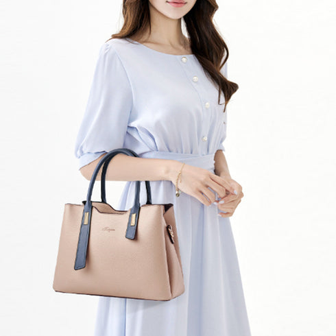 トートバッグ レディースショルダーバッグ バイカラー 3way 斜めがけバッグ 大容量 ハンドバッグ 大人女子 PUレザーかばん オフィスカジュアル 肩掛けかばん 2SSHU-001