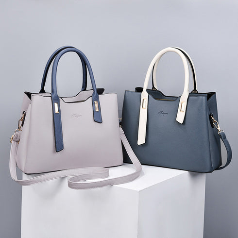 トートバッグ レディースショルダーバッグ バイカラー 3way 斜めがけバッグ 大容量 ハンドバッグ 大人女子 PUレザーかばん オフィスカジュアル 肩掛けかばん 2SSHU-001