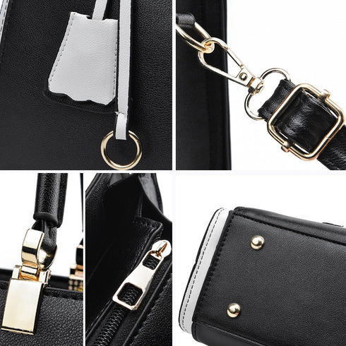 トートバッグ レディースショルダーバッグ バイカラー 3way 斜めがけバッグ 大容量 ハンドバッグ 大人女子 PUレザーかばん オフィスカジュアル 肩掛けかばん 2SSHU-002