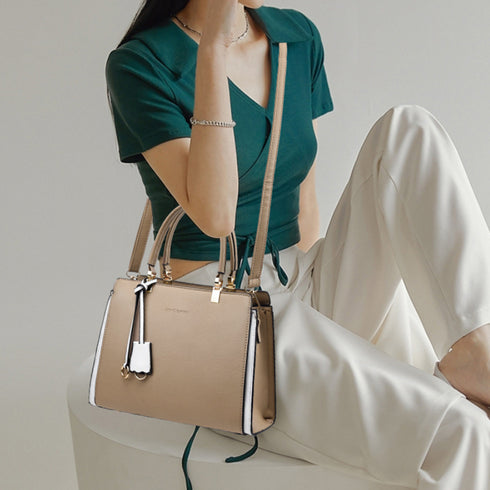 トートバッグ レディースショルダーバッグ バイカラー 3way 斜めがけバッグ 大容量 ハンドバッグ 大人女子 PUレザーかばん オフィスカジュアル 肩掛けかばん 2SSHU-002