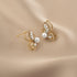 ピアス レディース バタフライピアス韓国 フェイクパールピアス 上品 キラキラ パーティーアクセサリー 清楚 ジュエリー 華奢 小ぶりピアス フェミニン 耳飾り 2TEKANG-001