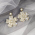 フラワーピアス 大きめ花モチーフ ピアス レディース 揺れるピアス 小顔 クリスタルピアス パーティーアクセサリー 結婚式 ジュエリー きらきら耳飾り 豪華 韓国 2TEKANG-002