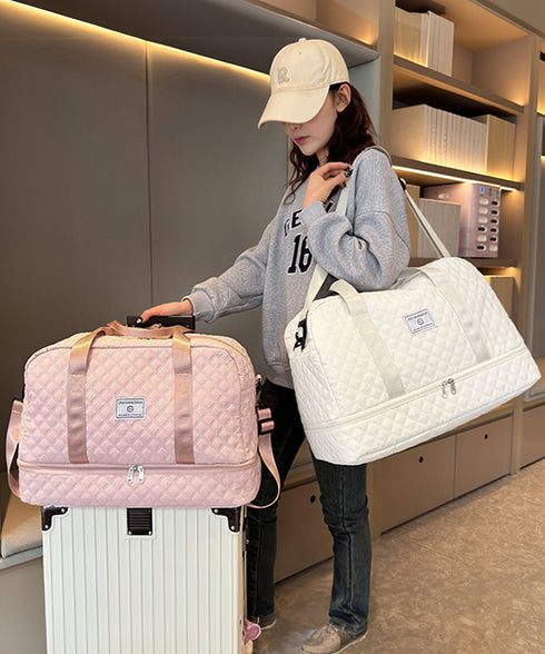 ボストンバッグ キルティング 旅行カバン おしゃれ トラベルバッグ レディース メンズ 出張合宿キャリーオンバッグ 機内持ち込み鞄 大容量旅行バッグ修学旅行 軽量 2TIAN-011