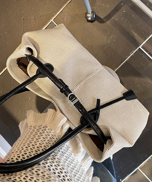 キャンバストートバッグ横長ベルトデザイン A4肩掛けカバン レディース大容量 大人可愛い通勤バッグ オフィスカジュアル ハンドバッグ おしゃれ スクエアバッグ横型 2TIAN-023