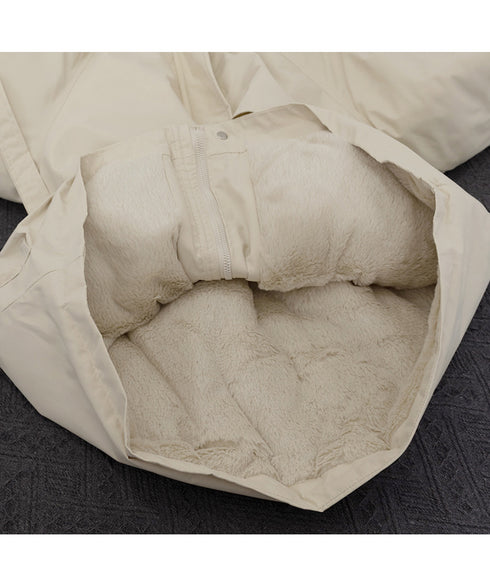 ファーフード付きモッズコートレディース冬 ウエストマーク中綿入りショートコート ボリュームファー襟 韓国風モッズジャケット大人カジュアルアウター冬用 寒さ対策保温 2TNIAO-004