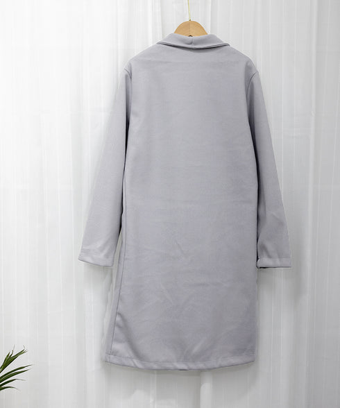 コート チェスターコート レディース韓国 微起毛膝丈コート 春秋冬 ベーシックテーラードコート 体型カバー着やせ ミディアムコート きちんと服 30代40代 ゆる 2XJGANG-001