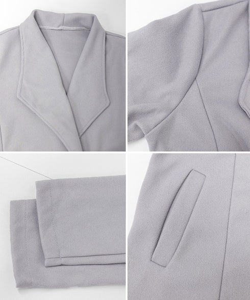 コート チェスターコート レディース韓国 微起毛膝丈コート 春秋冬 ベーシックテーラードコート 体型カバー着やせ ミディアムコート きちんと服 30代40代 ゆる 2XJGANG-001