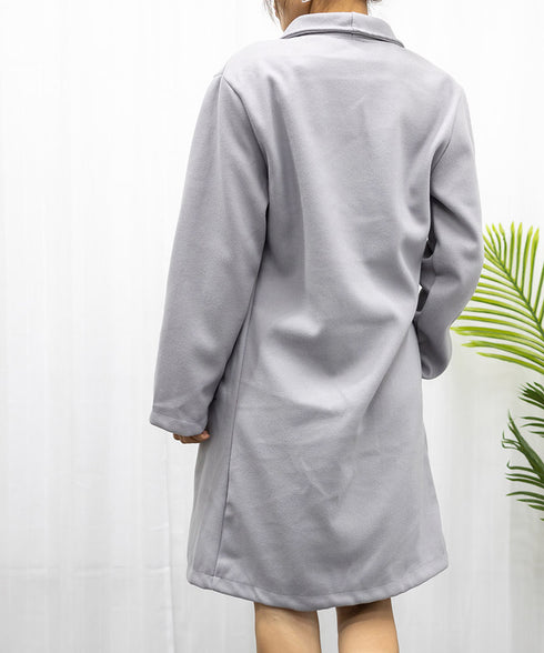 コート チェスターコート レディース韓国 微起毛膝丈コート 春秋冬 ベーシックテーラードコート 体型カバー着やせ ミディアムコート きちんと服 30代40代 ゆる 2XJGANG-001