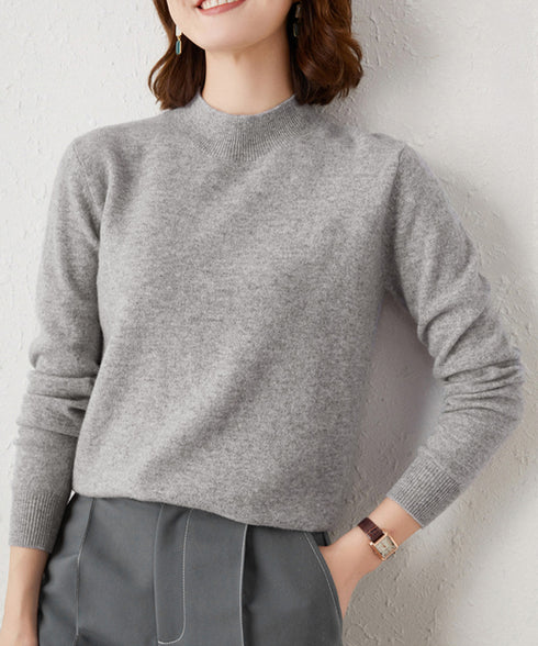 プチハイネックニットトップス レディース 大人可愛い 長袖ニットソー シンプル ニットインナー 秋服 着回しニットウェア きれいめ 無地 ベーシックニット 春秋冬 2XUAN-005