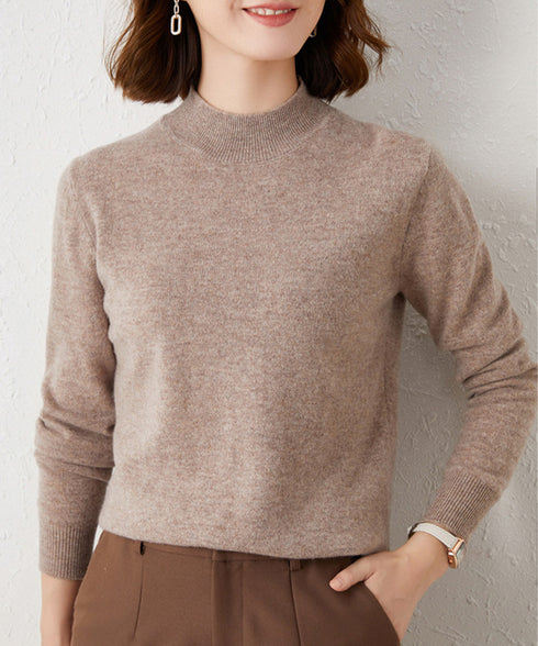 プチハイネックニットトップス レディース 大人可愛い 長袖ニットソー シンプル ニットインナー 秋服 着回しニットウェア きれいめ 無地 ベーシックニット 春秋冬 2XUAN-005