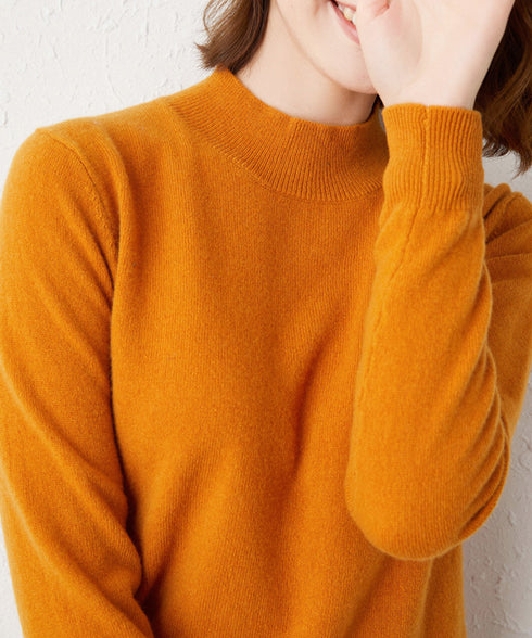 プチハイネックニットトップス レディース 大人可愛い 長袖ニットソー シンプル ニットインナー 秋服 着回しニットウェア きれいめ 無地 ベーシックニット 春秋冬 2XUAN-005