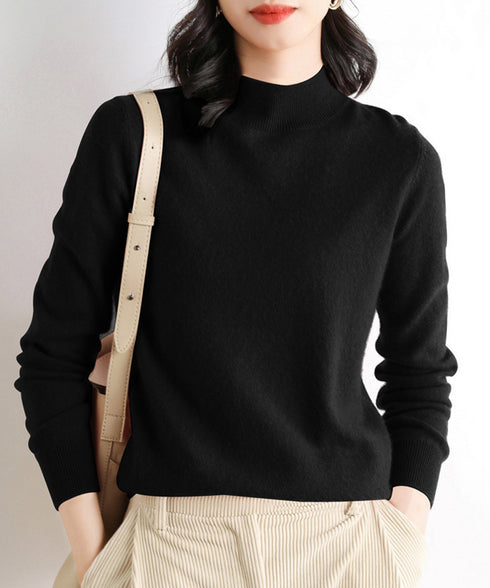 プチハイネックニットトップス レディース 大人可愛い 長袖ニットソー シンプル ニットインナー 秋服 着回しニットウェア きれいめ 無地 ベーシックニット 春秋冬 2XUAN-005