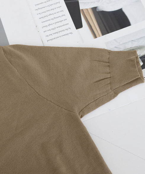 ニットトップス 半袖Vネックサマーニット ニットカットソー レディース 無地ハーフボタン 柔らかいプルオーバー 五分袖 通勤服 夏ニット ベーシック 着回し力抜群 2XUAN-007