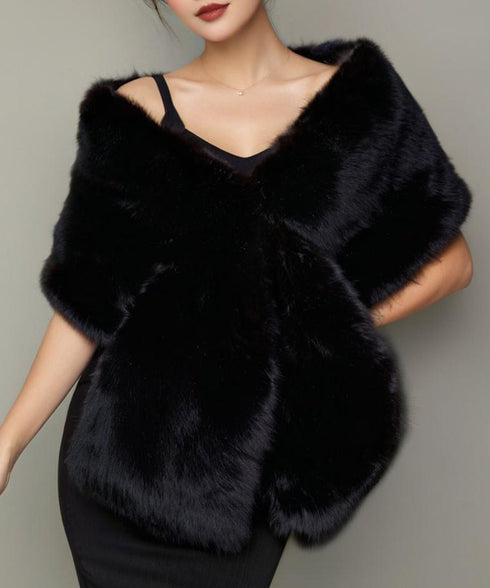 ふわふわファーショール 大判肩掛けケープ 厚手ファーストールレディース秋冬 ウェディングファーボレロ花嫁 パーティーストールショールきれいめ 暖かい肩掛け防風防寒 2YIDX-001