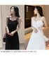 韓国風 キャミワンピース レディース 夏 セクシーワンピース ハイウエストワンピース 細見え aライン 膝丈ワンピース きれいめノースリーブ ワンピース黒 着やせ 2YIGULI-013
