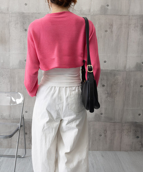 サマーカーディガン長袖ショート丈 ボレロ レディース クロップド丈 リブニットカーディガン 冷感タッチ 夏トップス 紫外線対策 サマーニット カジュアル おしゃれ 2YIGULI-017