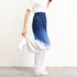 ワイドパンツ グラデーションパンツ 韓国 ハイウエスト ボトムス 冷感タッチ プリーツパンツ レディース ストレートフルレングス 涼し気 体型カバーイージーパンツ 2YIGULI-020