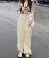 ワイドパンツレディースハイウエスト韓国風 イージーパンツ 体型カバー おしゃれロングパンツ ストリート ゆったり カジュアル ボトムス タック入り スラックス無地 2YIGULI-022