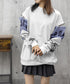 トレーナー レディース おしゃれtシャツ ロゴトレーナー長袖 ビッグtシャツ 袖ジッパー オーバーサイズロンt クルーネック 体型カバートップス 着やせ 薄手春服 2YIGULI-028
