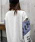 トレーナー レディース おしゃれtシャツ ロゴトレーナー長袖 ビッグtシャツ 袖ジッパー オーバーサイズロンt クルーネック 体型カバートップス 着やせ 薄手春服 2YIGULI-028
