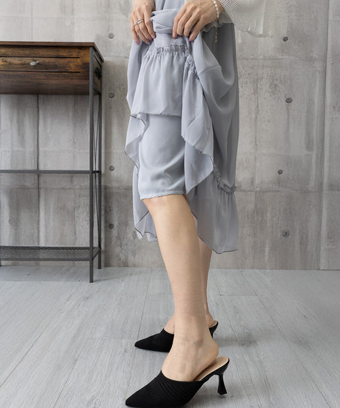 キャミワンピース カーディガン2点セット レディース フレアロングワンピ シアーカーディガン セットアップ 韓国風春夏服シャーリングワンピ 大人可愛い羽織り透け感 2YIGULI-037