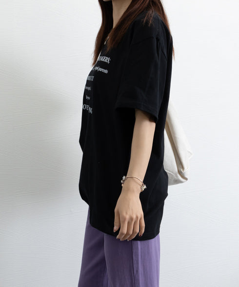 ロゴtシャツ 半袖 サマートップス韓国風 英字ロゴカットソー ラウンドネック 着やせプルオーバー おしゃれカットソー 体型カバートップス 大人カジュアル Tシャツ 2YIKE-003