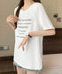 ロゴtシャツ 半袖 サマートップス韓国風 英字ロゴカットソー ラウンドネック 着やせプルオーバー おしゃれカットソー 体型カバートップス 大人カジュアル Tシャツ 2YIKE-003