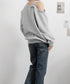 ワンショルダースウェットレディース韓国風 トレーナー レディース カジュアル 長袖プルオーバー 着やせトップス 体型カバー 肩出しロングtシャツ アンシンメトリー 2YIKE-004