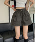 カーゴパンツレディースショートパンツ春夏 ハイウエストキュロットパンツ 涼しい 美脚脚長 イージーパンツ楽ちん おしゃれ カジュアルショーパン 着やせ短パン韓国風 2YIKE-006