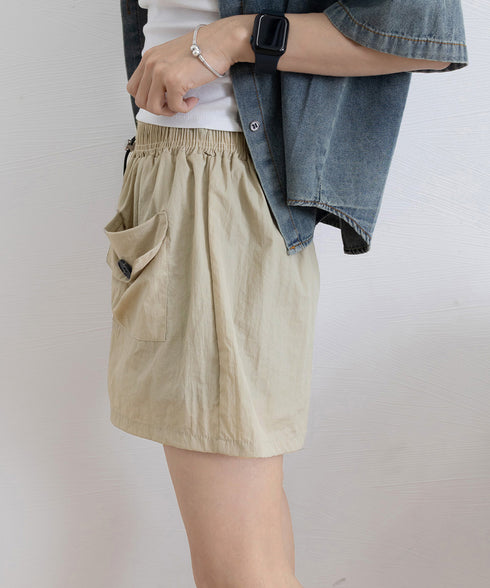 カーゴパンツレディースショートパンツ春夏 ハイウエストキュロットパンツ 涼しい 美脚脚長 イージーパンツ楽ちん おしゃれ カジュアルショーパン 着やせ短パン韓国風 2YIKE-006