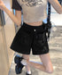 カーゴパンツレディースショートパンツ春夏 ハイウエストキュロットパンツ 涼しい 美脚脚長 イージーパンツ楽ちん おしゃれ カジュアルショーパン 着やせ短パン韓国風 2YIKE-006