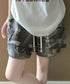 総柄ショートパンツルームウェアパンツ夏用 パジャマズボン 薄手部屋着ボトムスゆったりショーパンチェック柄ハーフパンツ 迷彩柄リラックスパンツ 楽ちんヒョウ柄短パン 2YIKE-013