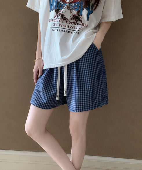 総柄ショートパンツルームウェアパンツ夏用 パジャマズボン 薄手部屋着ボトムスゆったりショーパンチェック柄ハーフパンツ 迷彩柄リラックスパンツ 楽ちんヒョウ柄短パン 2YIKE-013