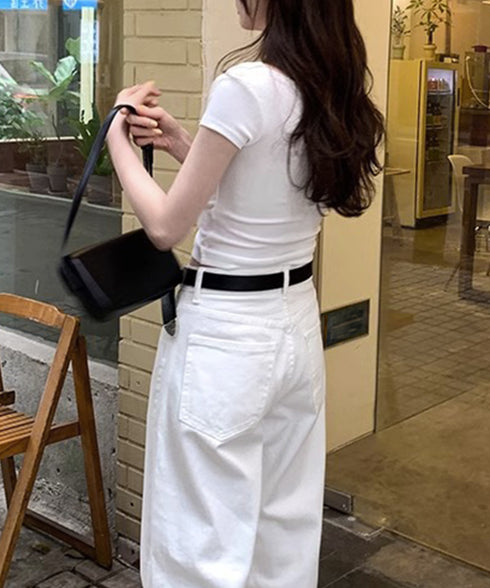 オフショルTシャツ 胸元ドレープトップス レディース ワンショルダーtシャツ サイドギャザー入り半袖カットソー着やせ 夏涼しいタイトTシャツ薄手カットソー 韓国風 2YIKE-014