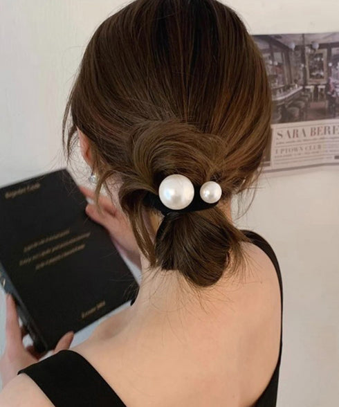 パールヘアゴム 韓国風 ヘアアクセサリー 大人可愛いヘアゴム 跡がつかない プチプラヘアアクセサリー おしゃれフェイクパール髪ゴム上品清楚 簡単ヘアアレンジグッズ 2YIQING-001